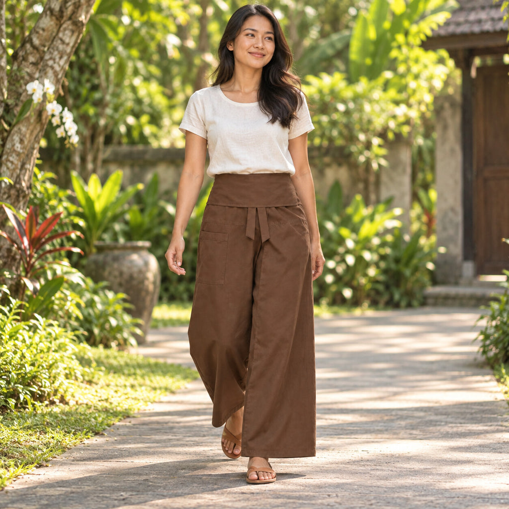SiamRelax Lang – Thai Wickelhose mit Reißverschlusstasche | Unisex