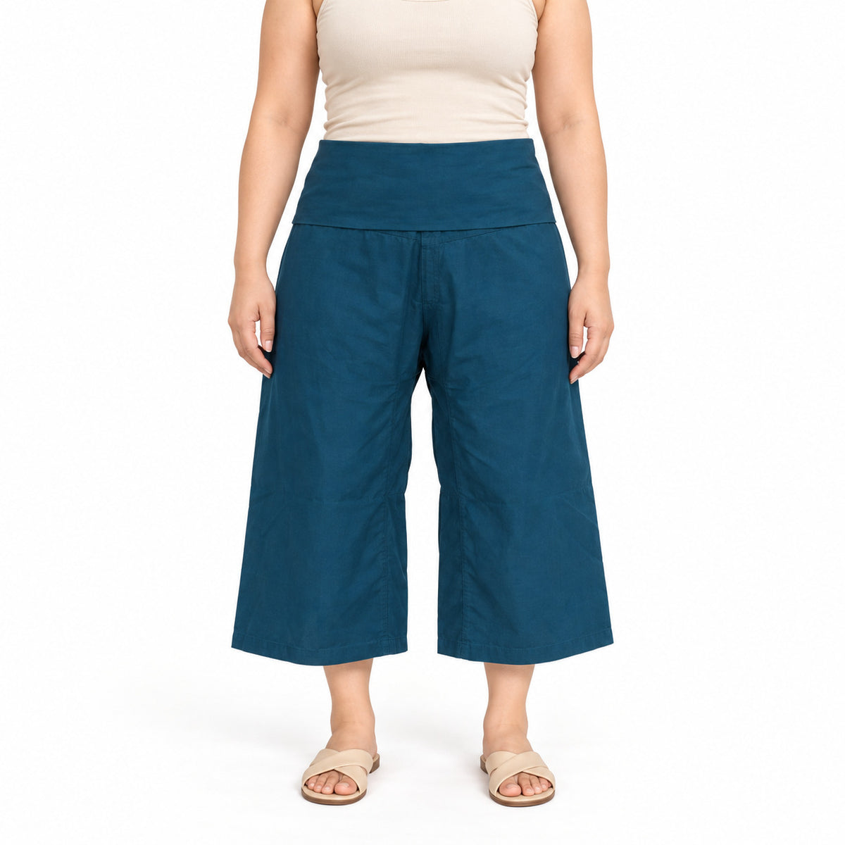 Thai-Fischerhose in 3/4-Länge – Wickelhose in mehreren Farben