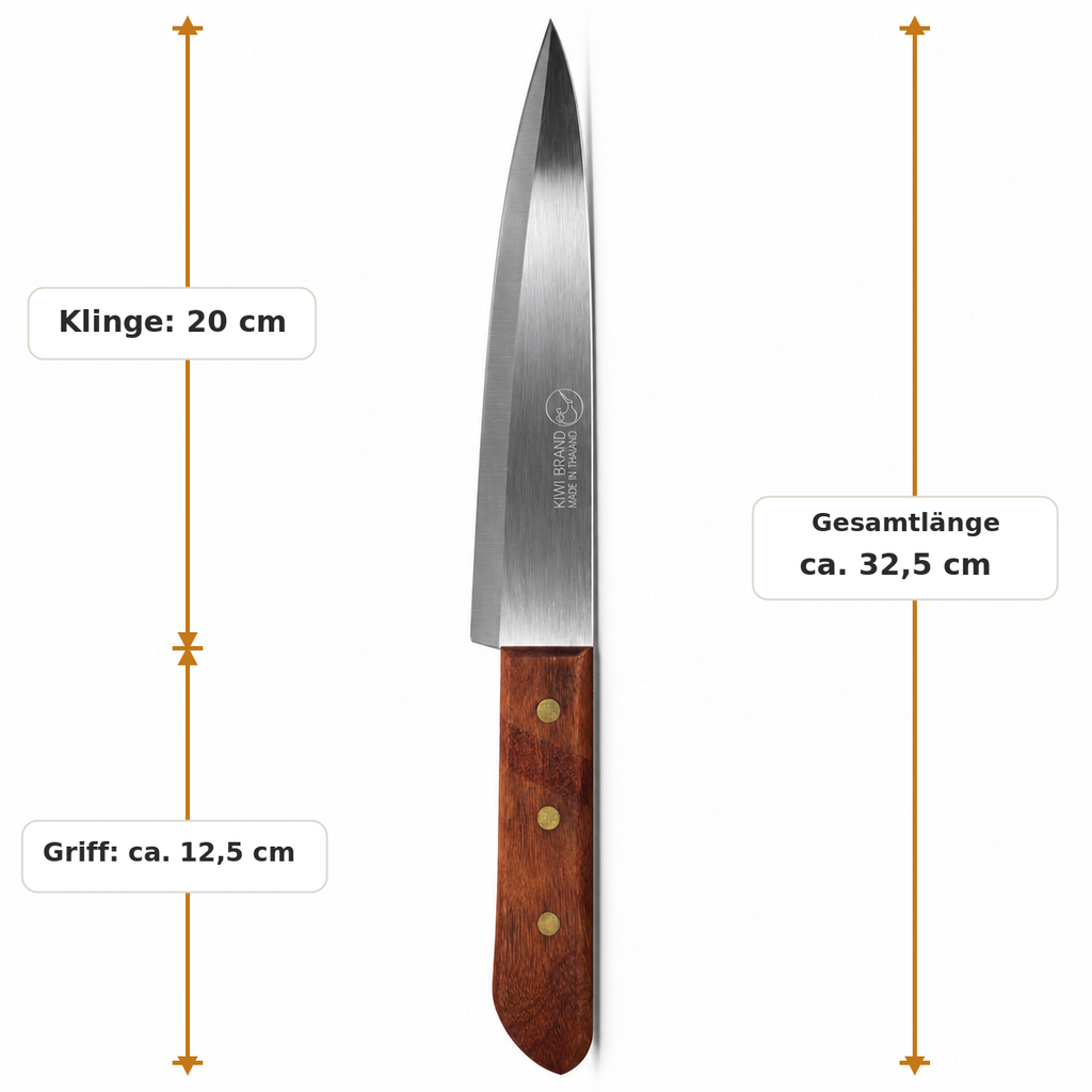 KIWI Fleisch- und Küchenmesser Nr. 288 mit Holzgriff – 20 cm Klinge